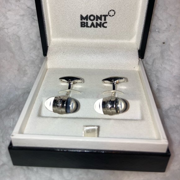 Montblanc StarWalker Cufflinks steel and lacquer - Picture 1 of 7